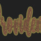 Providence 2-Color Approximately 11" wide Spangle Transfer