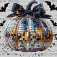 Halloween Disco Pumpkin Ready to Press Transfer DTF Transfer Sublimation Transfer