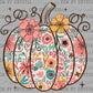 Floral Pumpkin Fall Ready to Press Transfer Instant Peel DTF Transfer Sublimation Transfer
