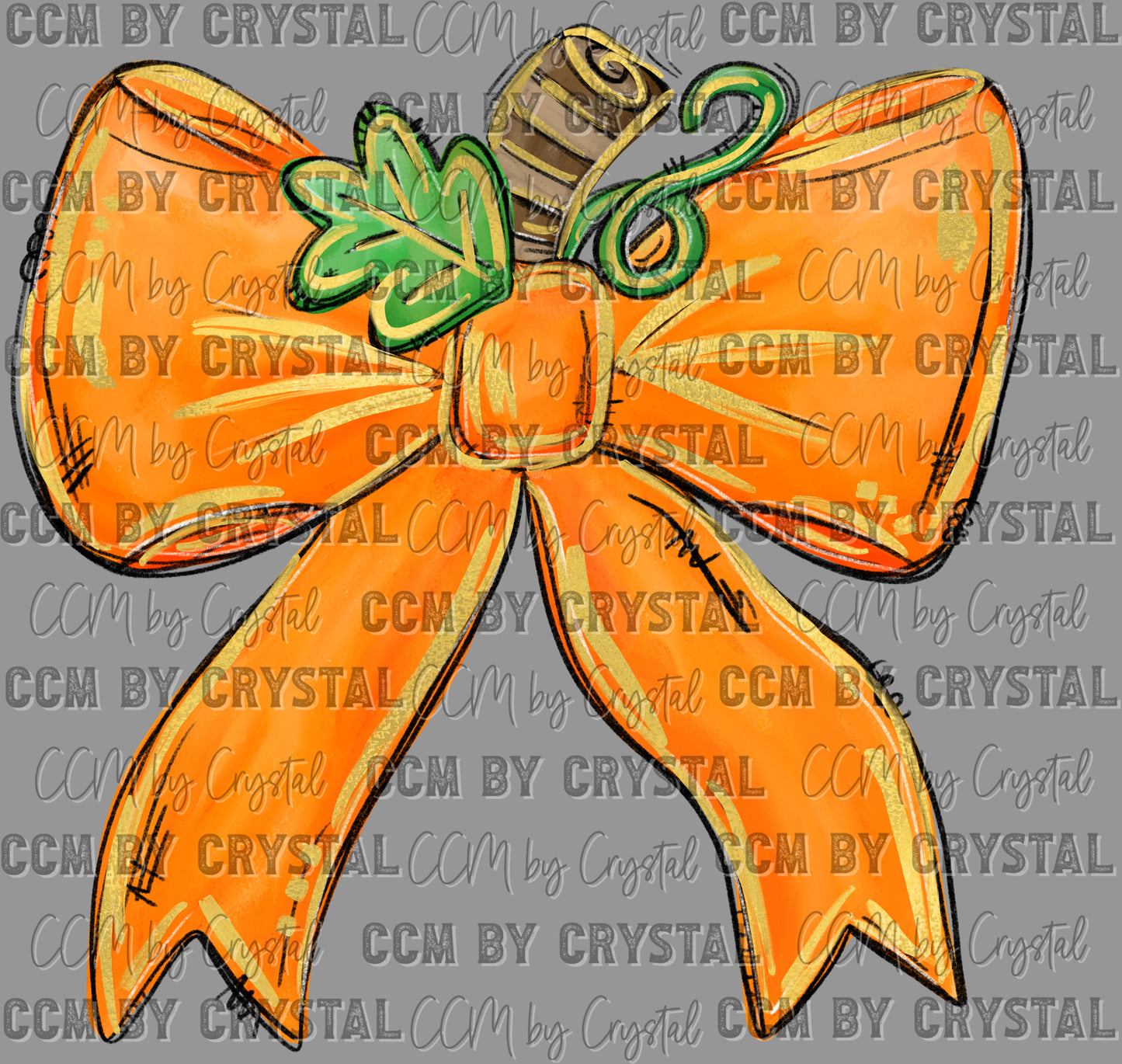 Fall Pumpkin Bow Ready to Press Transfer DTF Transfer Sublimation Transfer