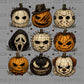 Horror Movie Pumpkins Ready to Press DTF Transfers Sublimation Transfers