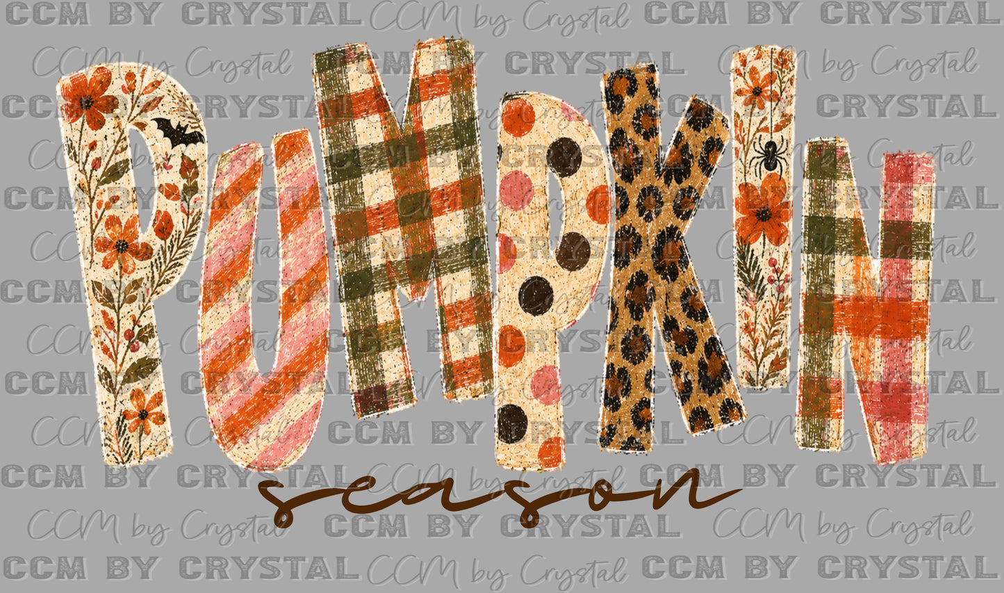 Pumpkin Season Fall Ready to Press DTF Transfers Sublimation Transfers