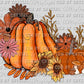 Pumpkins Floral Thanksgiving Fall Ready to Press Transfer