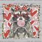 Racoon Valentines Day Ready to Press Instant Peel DTF Transfers Sublimation Transfers