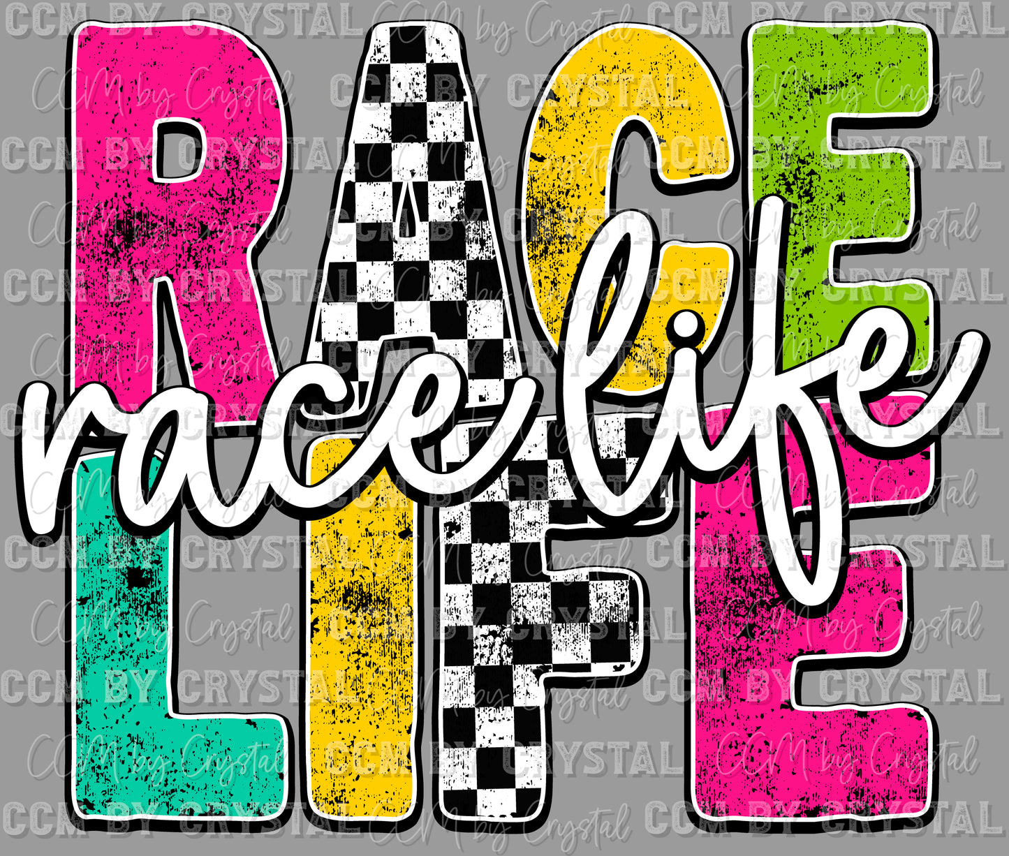 Race Life Racing Ready to Press Transfer DTF Transfer Sublimation Transfer