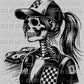 Living Life at the Track Pocket Racing Skellie Skeleton Ready to Press DTF Transfer Sublimation Transfer