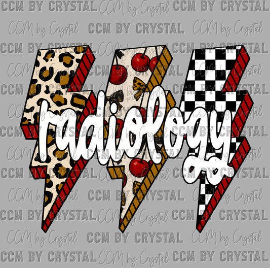 Radiology Leopard Lightning Bolts Ready to Press DTF Transfers Sublimation Transfers