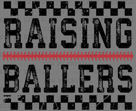 Raising Ballers Baseball Ready to Press Instant Peel DTF Transfers Sublimation Transfers