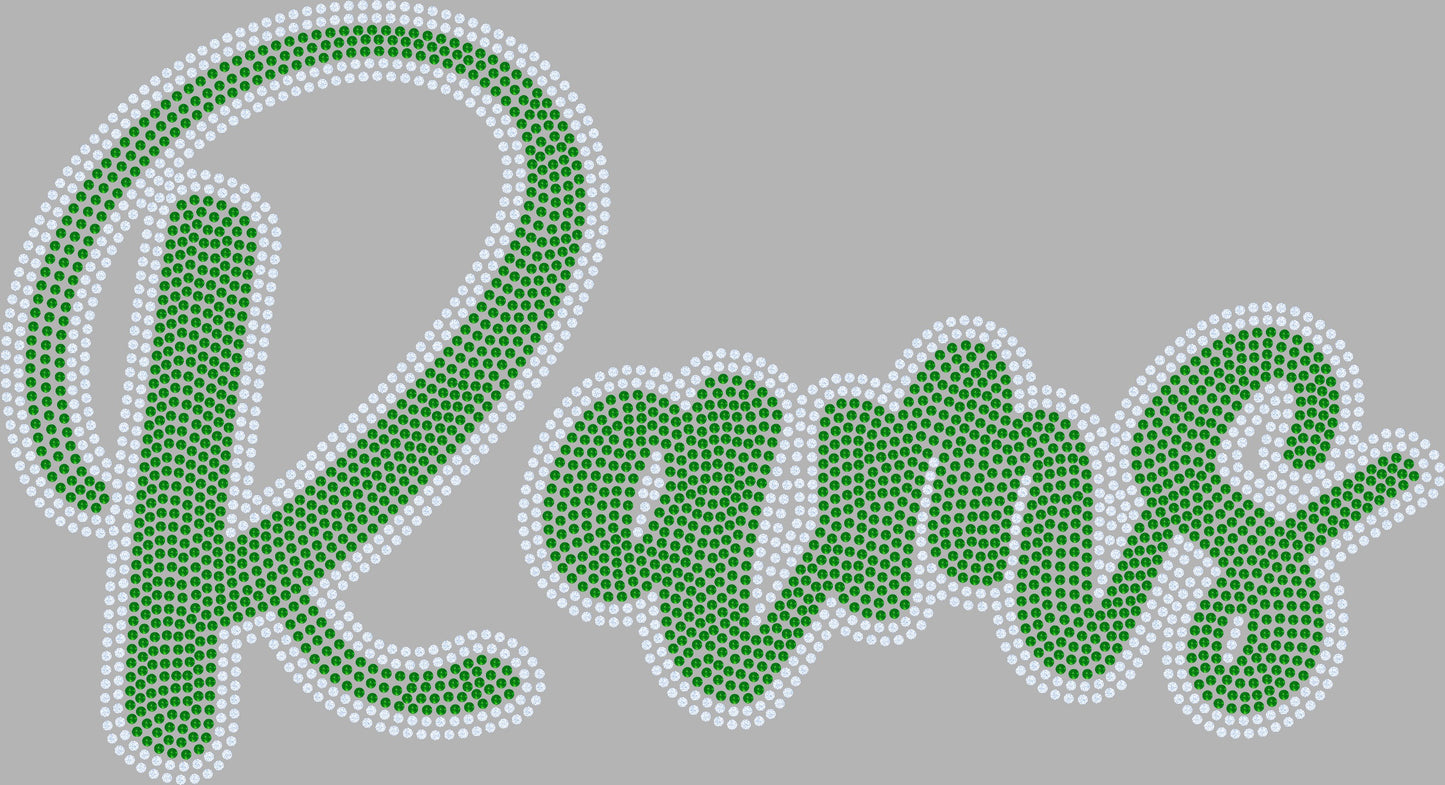 Rams Approximately 11" wide Spangle Transfer