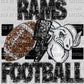 Rams Football Faux Sequins Faux Embroidery Ready to Press Transfer