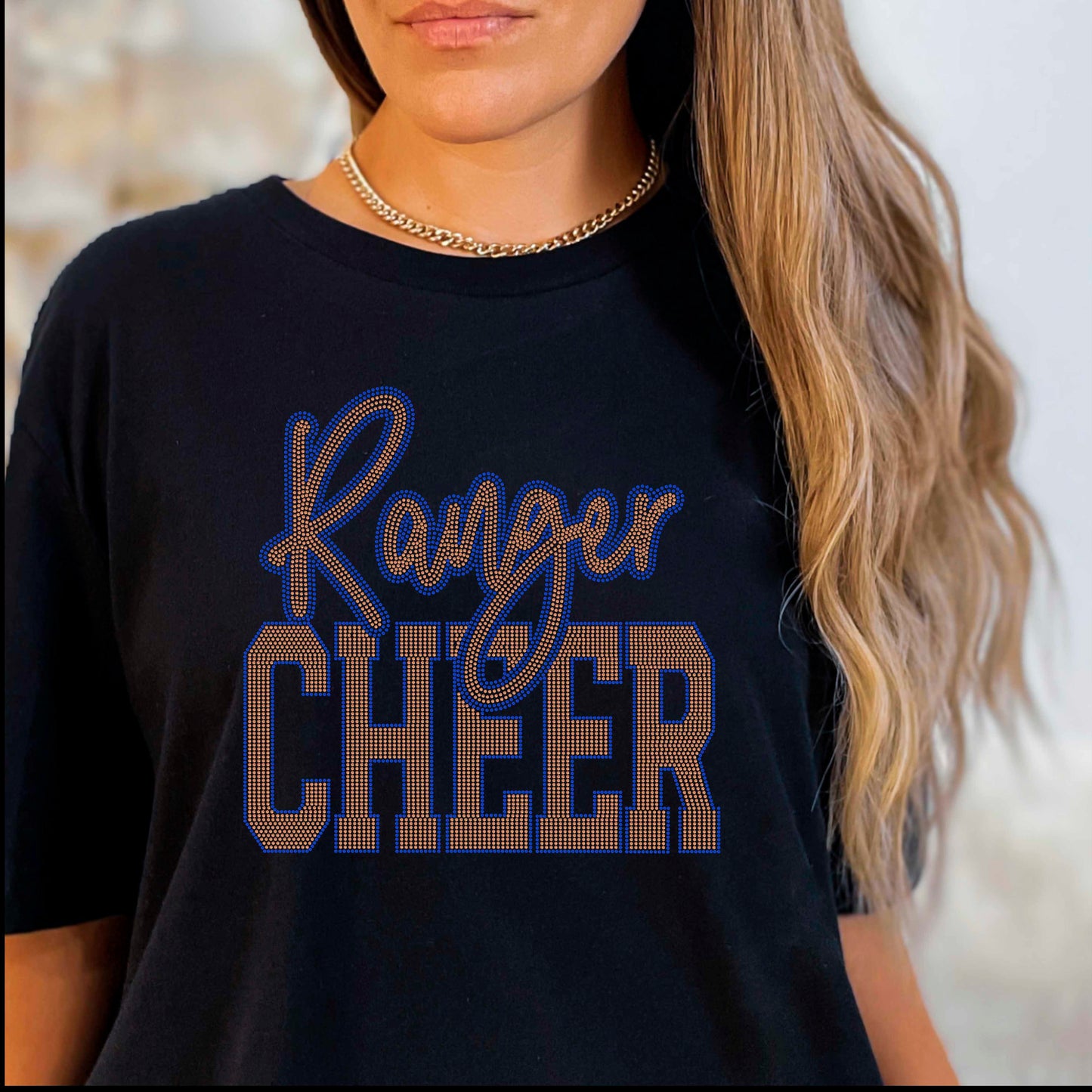 Ranger Cheer 2-Color Approximately 11" wide Spangle Transfer