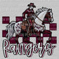 Rangers Mascot Faux Rhinestone Effect Ready to Press Transfer DTF Transfer Sublimation Transfer