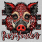 Razorbacks Mascot Faux Rhinestone Effect Ready to Press Transfer DTF Transfer Sublimation Transfer