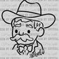 Rebels Mascot Doodle Ready to Press Transfer DTF Transfer Sublimation Transfer