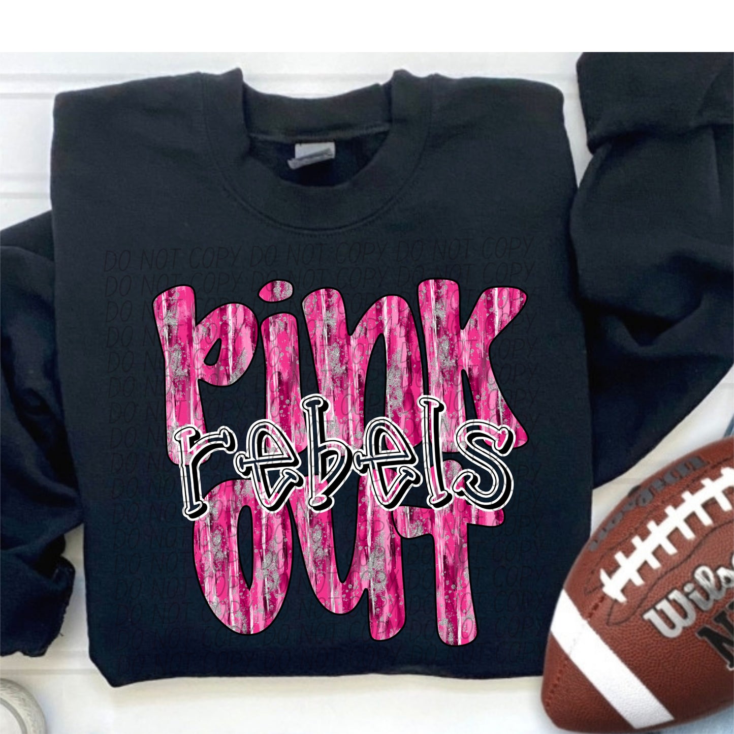 Pink Out Rebels Ready to Press Transfer DTF Transfer Sublimation Transfer