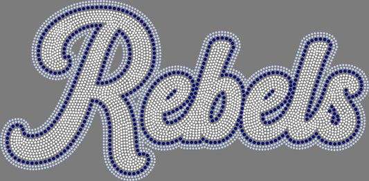 Rebels 11" 3-Color Ready to Press Spangle Transfer Bling Transfer Sparkle Transfer