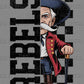 Rebels Grunge Checkered Sports Mascot Ready to Press Transfer DTF Transfer Sublimation Transfer