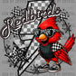 Redbirds Cute Mascot Ready to Press Transfer DTF Transfer Sublimation Transfer