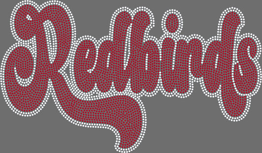 Redbirds 2-Color Approximately 11" wide Spangle Transfer