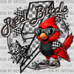 Red Birds Mascot Ready to Press Transfer DTF Transfer Sublimation Transfer