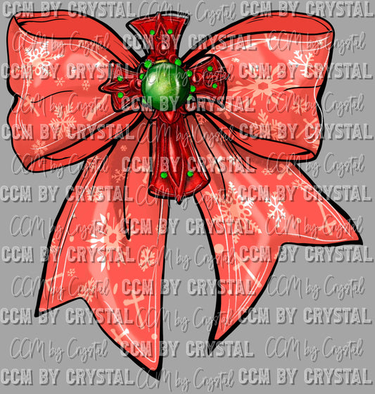 Christmas Coquette Bow Ready to Press Transfer DTF Transfer Sublimation Transfer