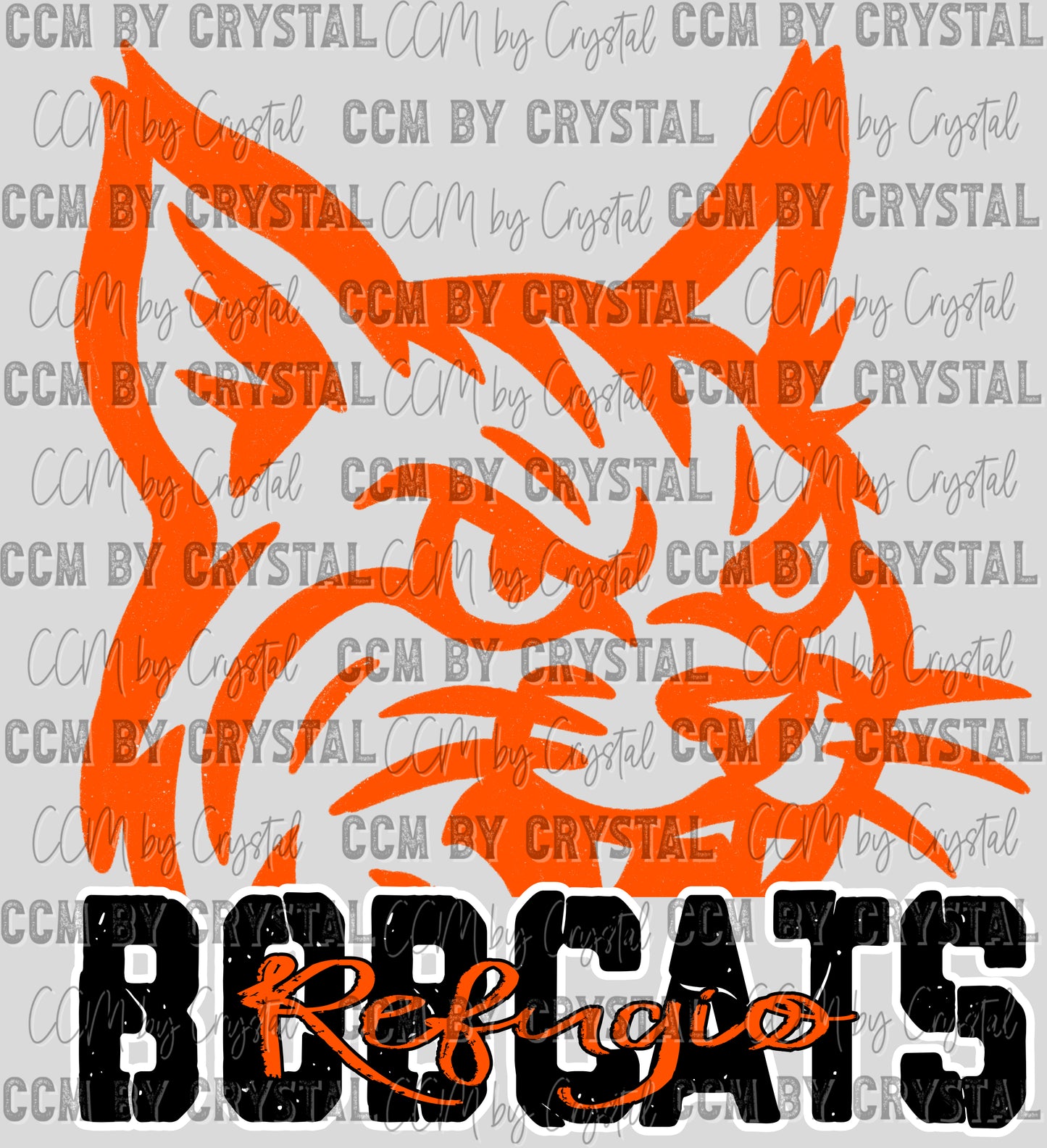 Refugio Bobcats Mascot Ready to Press Transfer DTF Transfer Sublimation Transfer