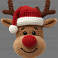 Reindeer Faux Fake Yarn Christmas Ready to Press Transfer Instant Peel DTF Transfer