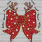 Christmas Reindeer Bow Ready to Press Transfer DTF Transfer Sublimation Transfer