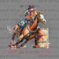 Western Ride Like a Girl Barrel Racing Cowgirl Ready to Press Instant Peel DTF Transfers Sublimation Transfers