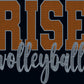Rise Volleyball 11" Wide 2- Color Spangle Ready to Press Spangle Transfer Sparkle Bling