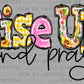 Rise Up and Pray Ready to Press Transfer DTF Transfer Sublimation Transfer