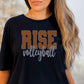 Rise Volleyball 11" Wide 2- Color Spangle Ready to Press Spangle Transfer Sparkle Bling