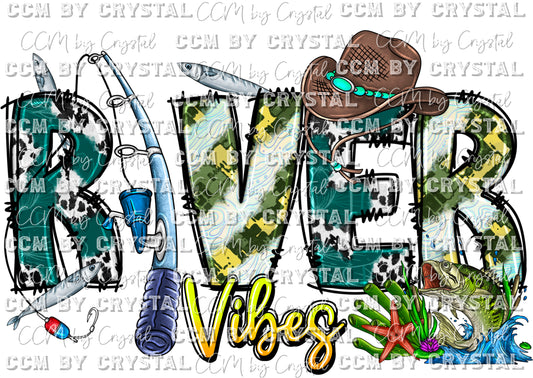 River Vibes Summertime Summer Ready to Press Transfer