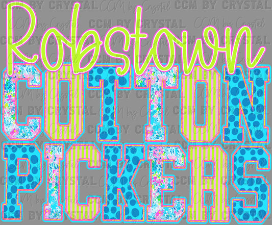 Robstown Cotton Pickers Bright Ready to Press DTF Transfers Sublimation Transfers