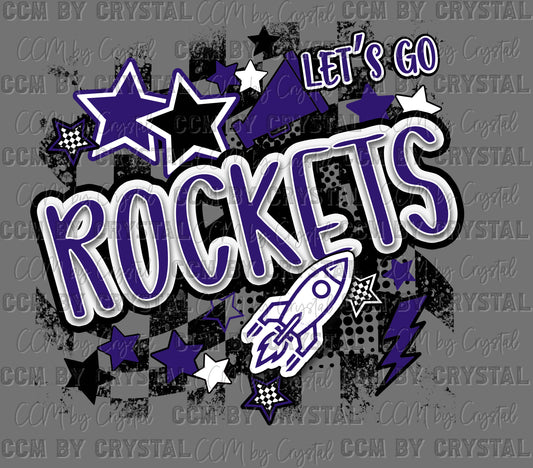 Rockets Blue Ready to Press DTF Transfers Sublimation Transfers