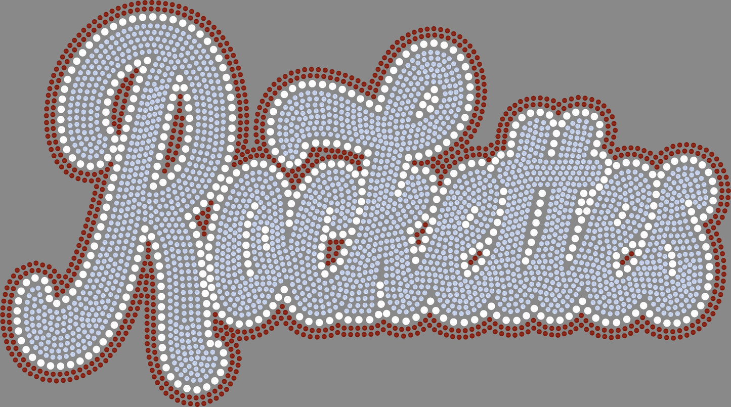 Rockettes 3 Color Approximately 11" wide Spangle Transfer
