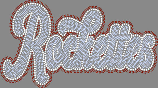 Rockettes 3 Color Approximately 11" wide Spangle Transfer