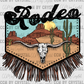 Western Rodeo Fringe Pocket Distressed Ready to Press Transfer