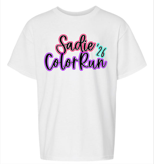 Color Run 2026 White T Shirt