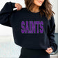 Saints 2-Color Approximately 11" wide Spangle Transfer