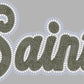 Saints Approximately 11" wide Spangle Transfer