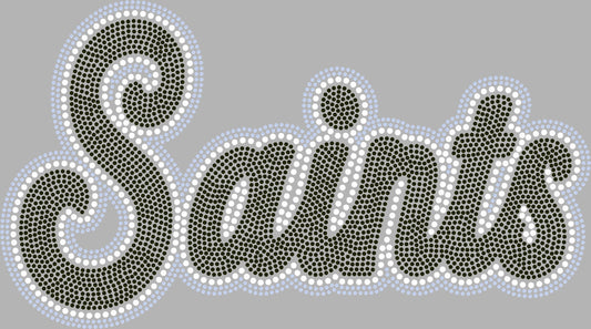 Saints Approximately 11" wide Spangle Transfer