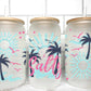 Salty Beach Summer UV Transfer 16oz Libby Glass Can Wrap Ready to Apply