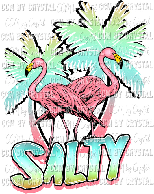 Salty Pocket Sleeve for Let's Get Salty Flamingos Ready to Press Transfer