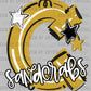 C Sandcrabs Gold Mascot Ready to Press DTF Transfers Sublimation Transfers