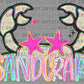 Sandcrabs Pastel Mascot Ready to Press DTF Transfers Sublimation Transfers