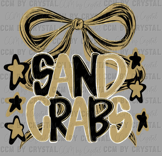 Calhoun Sandcrabs Mascot Ready to Press Transfer DTF Transfer Sublimation Transfer