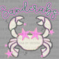 Sandcrabs Mascot Preppy Ready to Press Instant Peel DTF Transfers Sublimation Transfers