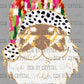Santa Brushstrokes Christmas Faux Glitter Ready to Press Transfer DTF Transfer Sublimation Transfer