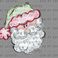 Santa Christmas Winter Faux Glitter Ready to Press Transfer DTF Transfer Sublimation Transfer